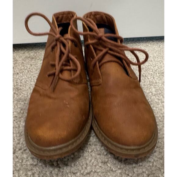 Nautica Unisex Camel Brown Mid Top Dress Shoes Size 4 - Picture 7 of 8